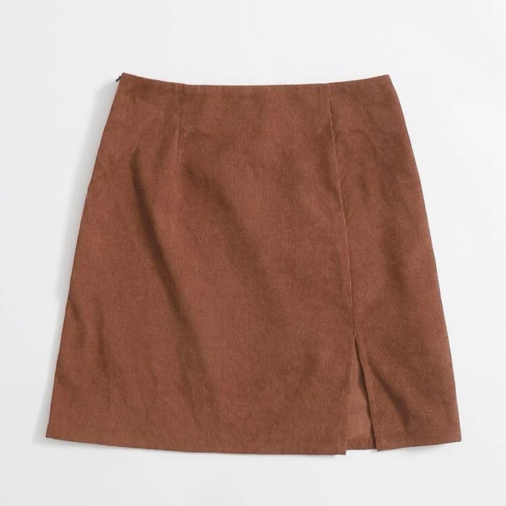 Split Hem Corduroy mini skirt